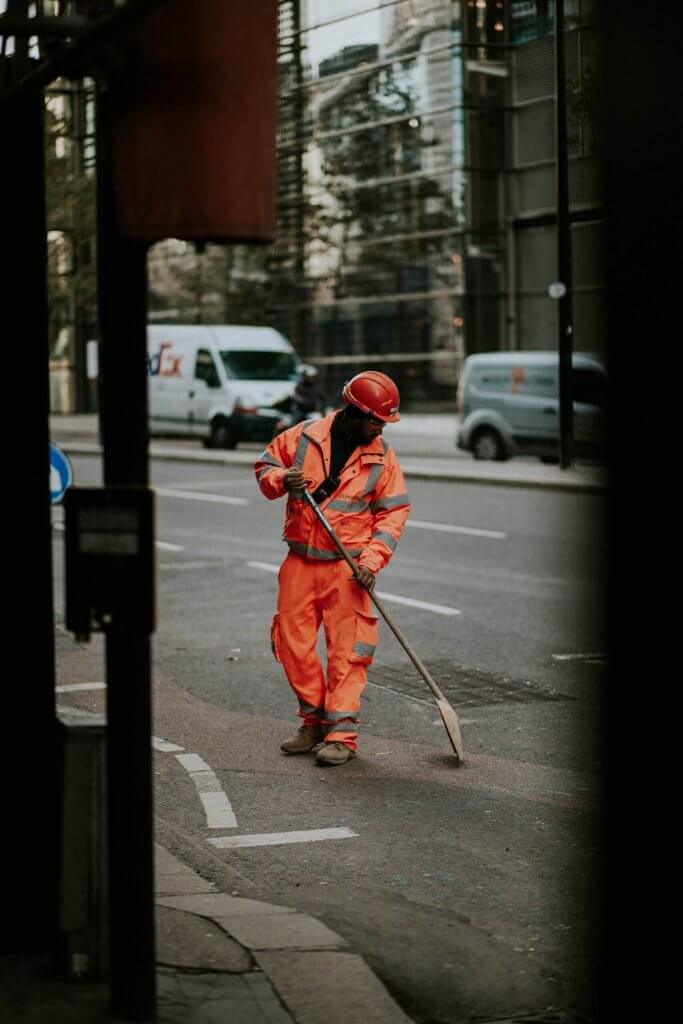 workers in high vis workwear