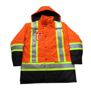 high visibility warning workwear jacket