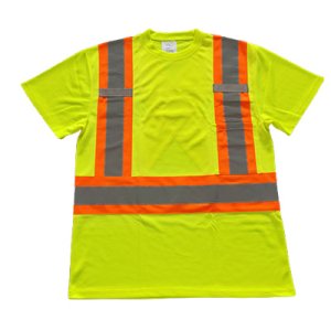 reflective safety lime tshirt